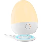 ZUZUKID Touch Egg Night Light for Baby Nursery, Rechargeable Portable Kids Nightlight Lamp with 1-6H Feeding Timer, 3 Color Temperatures Dimmable, Ideal for New Moms of Toddlers
