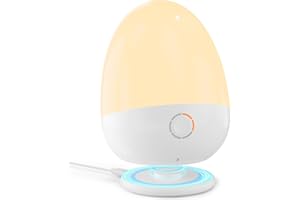 ZUZUKID Touch Egg Night Light for Baby Nursery, Rechargeable Portable Kids Nightlight Lamp with 1-6H Feeding Timer, 3 Color Temperatures Dimmable, Ideal for New Moms of Toddlers