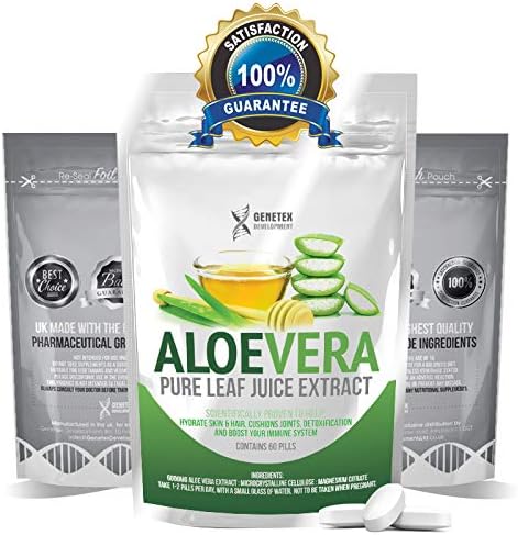 6000mg x 60 Tablets ALOE VERA PLANT JUICE GEL extract Detox Pills - RRP £20!