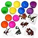 JOYIN 30 Pieces Prefilled Easter Eggs with Dinosaur Figures, Hatch and Grow Dinosaurs, Dinosaur Tattoo and Stamps for Easter Basket Stuffers Party Favors