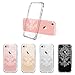 MOSNOVO White Henna Flower Mandala Lace Pattern iPhone Case - Clear, Designed for SE 2020, 8, 7