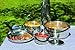 Texsport 6 piece Stainless Steel Copper Bottom Outdoor Camping Cookware Cook Set with Storage Bag
