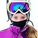Odoland Ski Goggles for Youth Age 8-16 – UV400 Protection and Anti-Fog – Double Grey Spherical Lens for Sunny and Cloudy Days (White)
