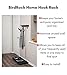 BirdRock Home Oval Hook Coat and Hat Rack | 6 Hooks| Wall Mount | Brown Finish | Bronze Hooks
