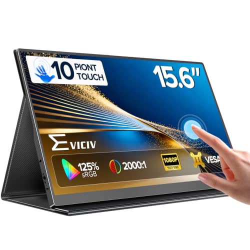 EVICIV Portable Monitor 1080P IPS Touchscreen