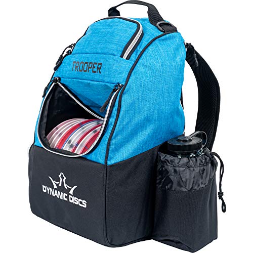 Dynamic Discs Trooper Disc Golf Backpack | Heather Blue | Frisbee Disc Golf Bag with 18+ Disc Capacity | Introductory Disc Golf Backpack | Lightweight and Durable