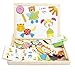 Lewo Magnetic Jigsaw Puzzles Toddler Toys Travel Puzzle Double Sided Drawing Easel for Boys Girls