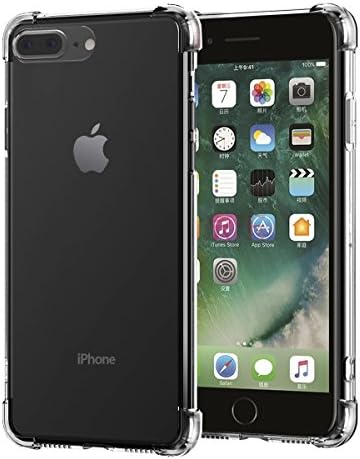 iPhone 7 Plus Case, Portin iPhone 8 Plus Case Cover Crystal Clear Shock Absorption Durable TPU Bumper Protection Super Slim Soft TPU Cover Case for iPhone 7 Plus (2016)/iPhone 8 Plus (2017) (Clear)