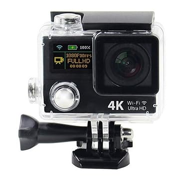 WLG Cámaras de acción H3 Pantalla de doble color Cámara de ...