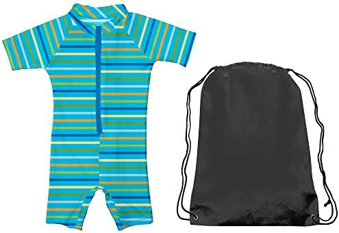 Iplay One-Piece Swimsuit Boys Sun Protection Kids Sunsuit Blue Stripe Sz 3T