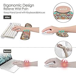 Gimars Upgrade Enlarge Gel Memory Foam Set Keyboard