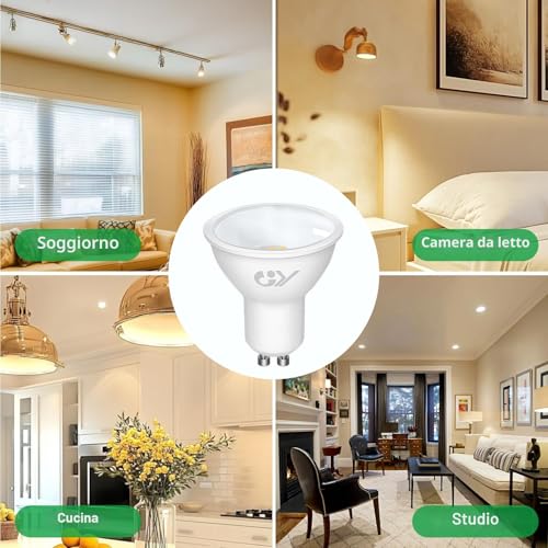 GY GU10 LED Bulb, 2.9W Equivalent to a 50W Bulb, GU10 LED Bulbs 3000K Warm White, 520Lumen, 110° Beam Angle, GU10 Fitting, Non-Dimmable