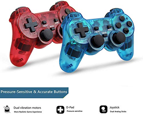 1 Wireless+Controller+Playstation+ClearBlue+ClearPurple
