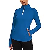 M MOTEEPI Long Sleeve Shirts for Women with Thumb Hole Quick-Dry Womens Golf Shirt Pullover UPF 50+ Ladies Sun Shirts