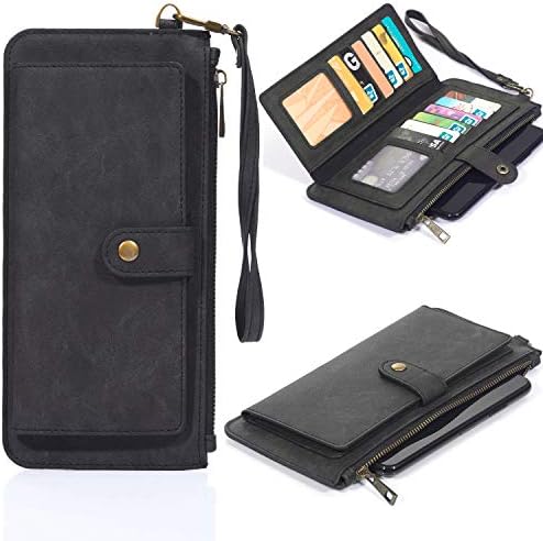 Cellphone Wallet Women RFID Blocking Slim Leather Wrist Phone Card Wallet Sleeve