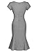 Miusol Women's Vintage Houndstooth-Print Bow Slim Retro Evening Dress