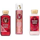 Bath & Body Works - Winter Candy Apple - Winter 2019 - Daily Trio - Shower Gel, Fine Fragrance Mist & Super Smooth Body Lotio