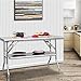 Royal Gourmet Commercial Stainless Steel Double-Shelf Folding Work Table, 48