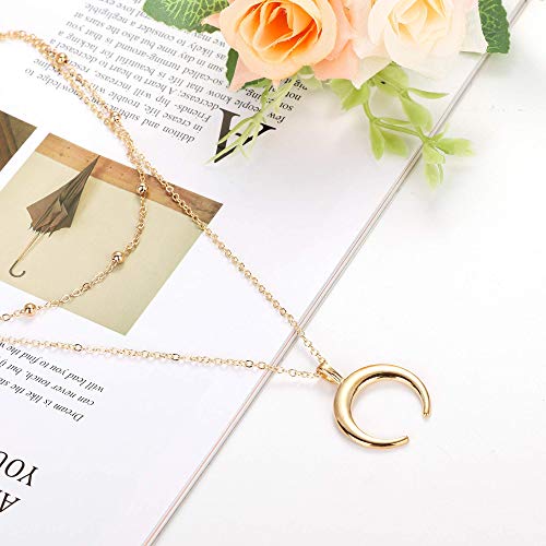 YADOCA-8-13-Pezzi-Collana-Donna-Multistrato-Moda-Sexy-Collanas-con-Stelline-Luna-Turchese-Piumaset-Collane-Donna-Girocollo-Ragazze-Argento-Oro