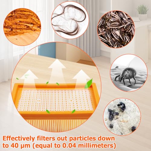 4 pieces for Kärcher vacuum cleaner filters, for Kärcher WD4 WD5 WD6 MV4 MV5 MV6 multi-purpose vacuum cleaner with 1 brush, flat fold filter for vacuum cleaner accessories for Karcher wet, multi-purpose vacuum cleaner replacement