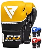 RDX Cow Hide Leather Gel Boxing Gloves Sparring Training Glove Punching Bag Mitts Muay Thai T9