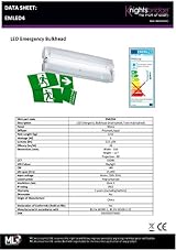 Knightsbridge 3W Green LED Daylight Emergency Bulkhead Light Indoor Outdoor view 7