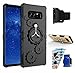 Galaxy Note 8 Case, Yitone Sport Running Armband Mechanical Gears Style Shockproof Drop Shatter Scratch Protection Rugged Stand Slim Thin Case with Arm Strap for Samsung Galaxy Note 8 (Black)