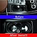 2.36 Inch Diameter Car Cup Holder Insert Coaster, 304 Stainless Steel Oval Tough Cup Mat Sticker-ons Cover Trim