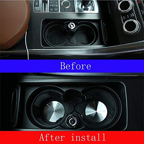 304 Stainless Steel Cup Holder Cover Mat Trim Cover Car Accessories for Landrover Range Rover Sport Vogue Discovery Sport Discovery 4 LR5 - Thumbnail 2