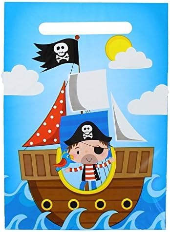 Childrens Birthday Party Blue Pirate Party Treat Bags by Eurowrap