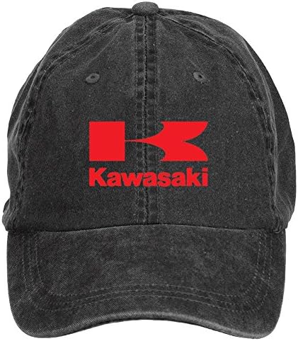HUANYU kawasaki Logo Cotton Washed Baseball Caps One Size Hats With Adjustable Velcro