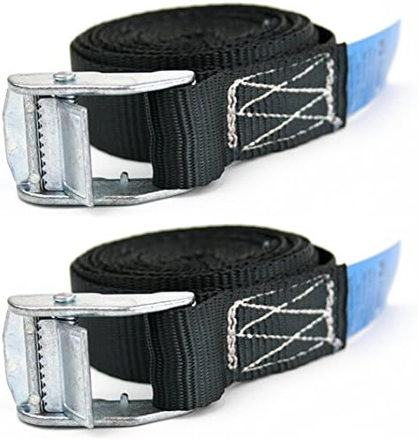 (2 Pack) 400kg Endless Cam Buckle Lashing Load Restraint Tie Down Strap for Luggage Cargo Baggage Trailer (4mtr)