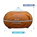 daisi Aromatherapy Essential Oil Diffuser 300ml | Ultrasonic Cool Mist Humidifier | 7 LED Light Colors & 4 Timer Settings | Auto Shut Off | Perfect for Home, Spa, Bedroom & Office | Round Wood Grain