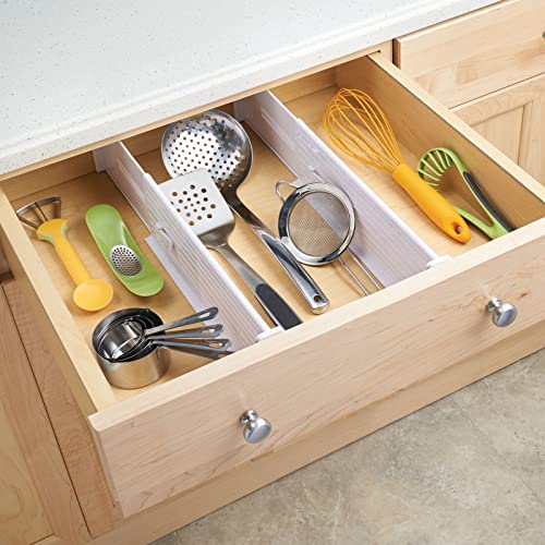 mDesign Adjustable, Expandable Drawer Organizer/Divider with Foam Ends