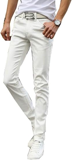 white stretch skinny jeans mens
