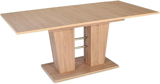 Esstisch Bremen Farbe Nach Wahl 140 180 X90 Cm Saulentisch Auszugstisch Esszimmertisch Eckbanktisch Kuchentisch Tisch Esszimmer Wohnzimmer Kuche Farbe Eiche Sonoma Nb Amazon De Kuche Haushalt