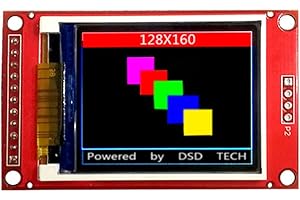DSD TECH 1.8 Inch TFT LCD Display Module with SPI Interface for Arduino and MCU