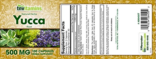 Yucca Root 500 Mg - 100 Capsules