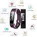 Letsfit Fitness Tracker HR, Activity Tracker Watch with Heart Rate Monitor, IP67 Water Resistant Smart Bracelet with Calorie Counter Pedometer Watch for Smart Phone only for Kids Women Men