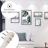 NORTHERN BROTHERS Picture Hooks 60 PCS Non-Trace Hard Wall Hanger Set White view 5