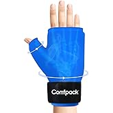 Comfpack Hand Ice Pack Glove for Arthritis, Wrist Ice Pack Wrap for Carpal Tunnel, Wearable Gel Cooling Ice Packs Glove Hot Cold Compress Pain Relief for Tenosynovitis, Swelling, Surgery, Tendonitis
