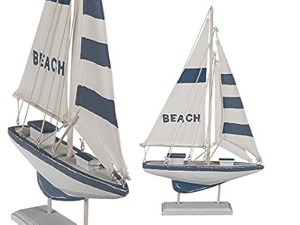 Out of the blue Segelschiff, Beach, Holz, Mehrfarbig, 41 x 25 cm