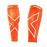 2XU Compression Recovery Calf Sleeves, Orange, Medium