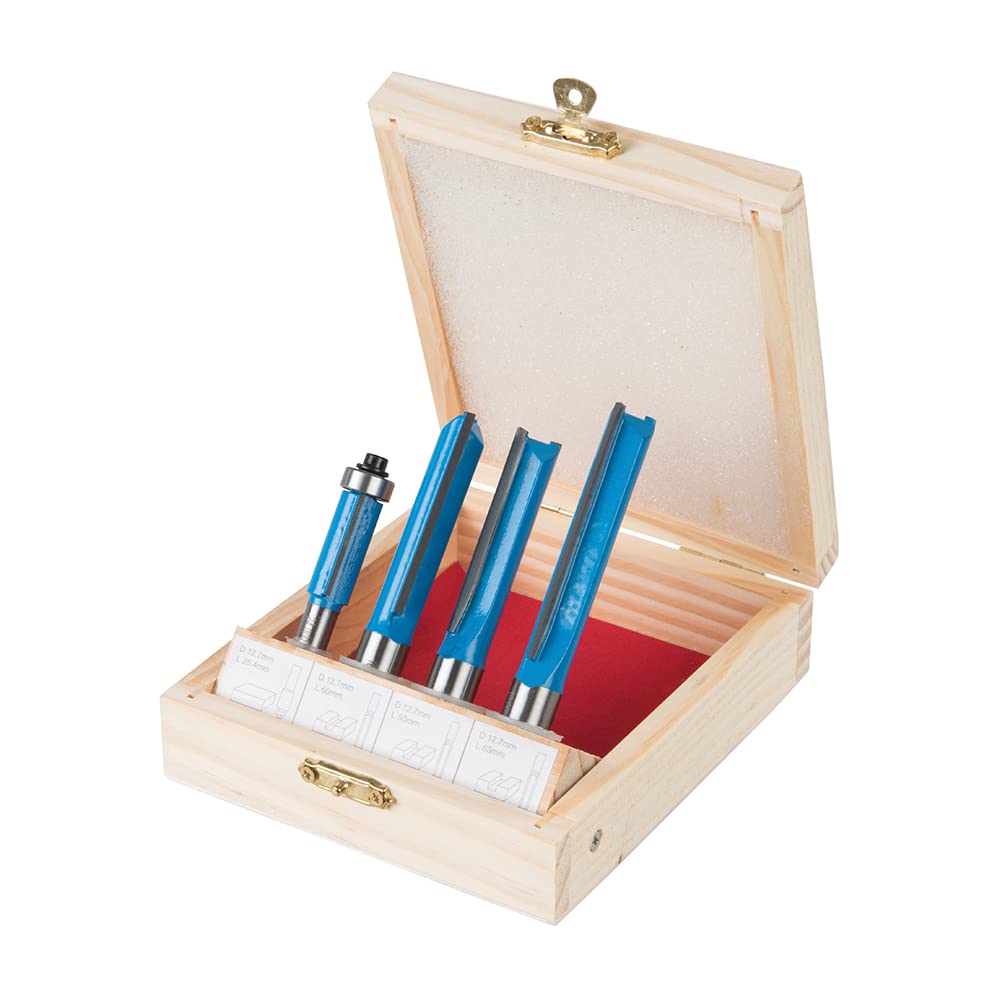 Silverline 250589 Kitchen Router Bit Set 4pce 12 and 8 mm