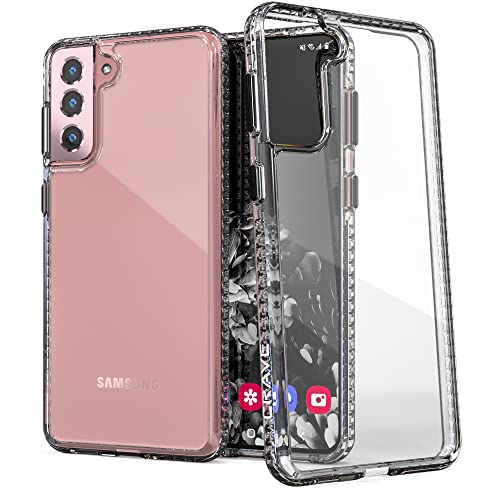 Crave Clear Guard for Galaxy S21+ Case, Shockproof Case for Samsung Galaxy S21 Plus, S21+ 5G (6.7 inch) - Black