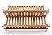 Lovely Bamboo Dish Rack for Drying Full-Size Dinner Plates, Compact and Sturdy Design, Foldaway
