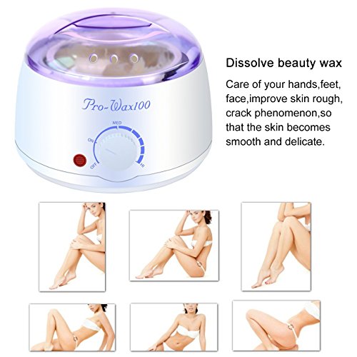 BEQOOL Hair Removal kit Wax Warmer Hard Wax Waxing Kit Wax Melts, Wax machine/Wax Electric+ 4 Flavors Hard Wax Beans + 2 mask sticks&12 Wax Applicator Sticks - Thumbnail 5