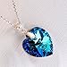 EleQueen 925 Sterling Silver Heart of Ocean Titanic Inspired Pendant Necklace Made with Swarovski Crystals