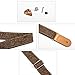 ZEALUX® Ukulele Strap Comfortable Cotton Linen & Leather Adjustable Uke Shoulder Strap Suit For All Ukulele & Little Gruitar (Dark Brown)