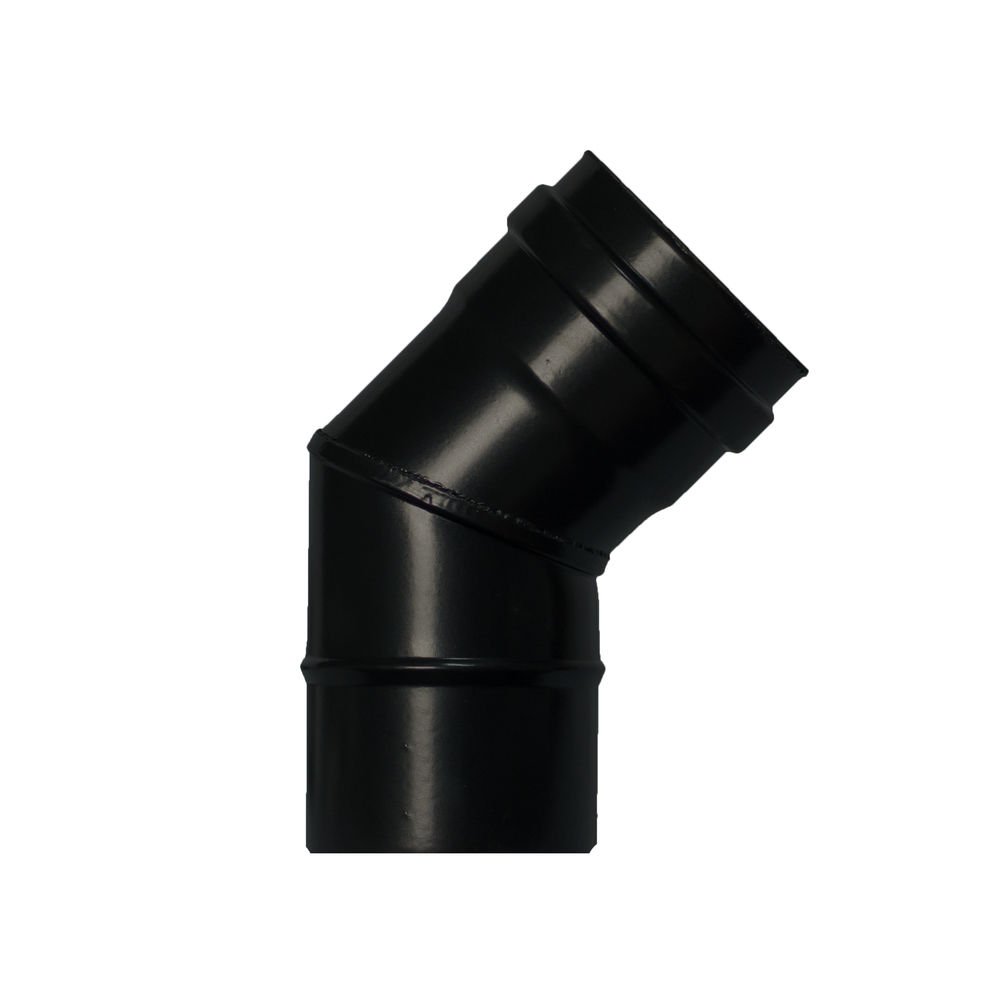 WOLFPACK LINEA PROFESIONAL - Vitrified Pellet Stove Elbow Ø80 mm 45°